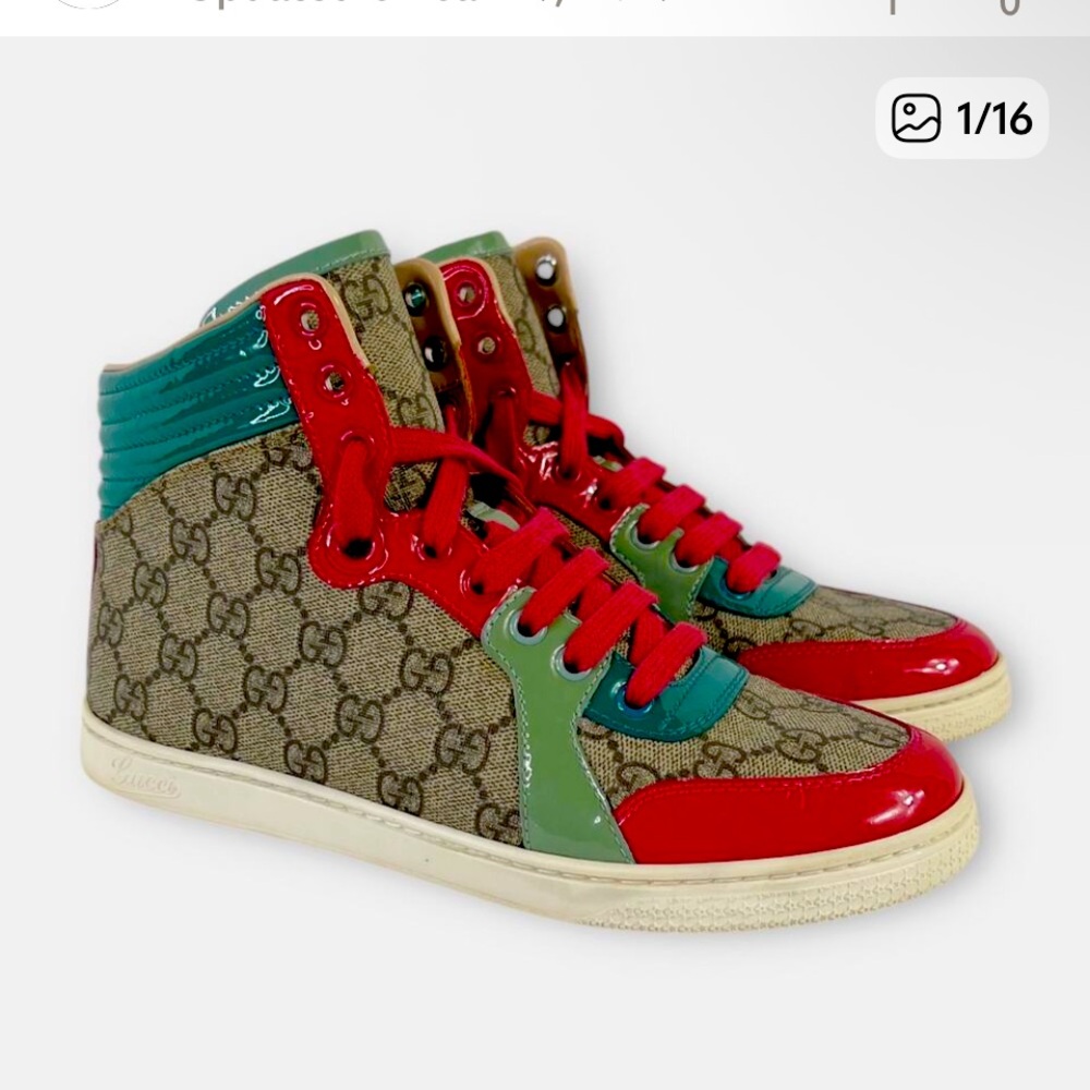 Gucci High-Tops with Red and Green Highlights - Picture 1 of 15